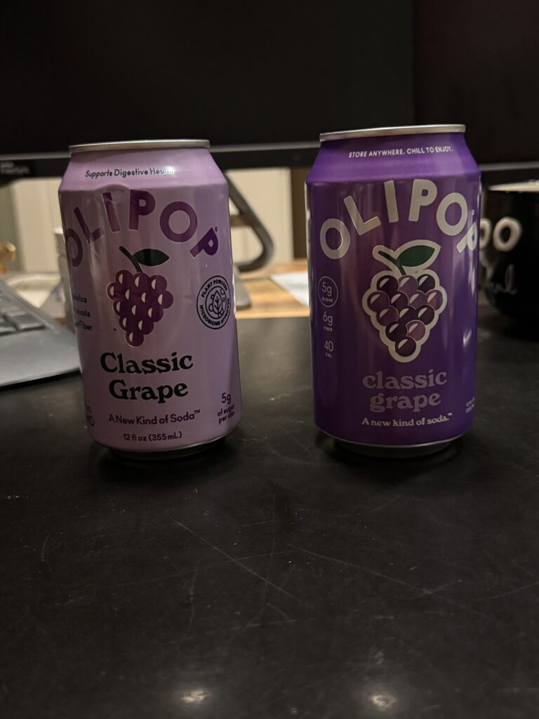 Two OLIPOP Classic Grape Canes
Compared side by side by Emerald Compass Publishing